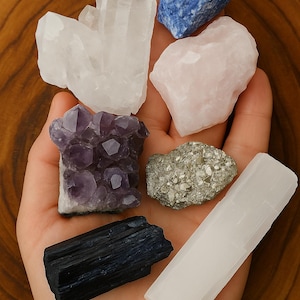 Protection Healing Crystal, Sodalite, Pyrite, Amethyst, Selenite Tower, Black Tourmaline, Crystal Points, Rose Quartz Choose 1, 2 lbs