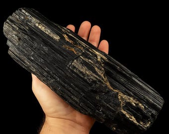 Raw Black Tourmaline with Mica – AAA Grade Crystal from Brazil | Protection, Grounding, Energy Cleansing, Root Chakra Stone