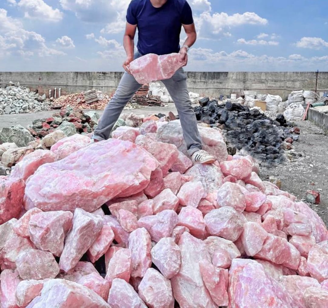 Raw rose quartz discount