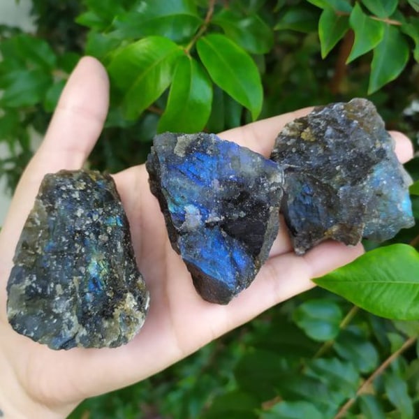 Labradorite Chunk, Rough Labradorite, Raw Labradorite Stone for Anxiety, Calming, Trust, Rough Minerals Gems, Raw Healing Crystals Stones