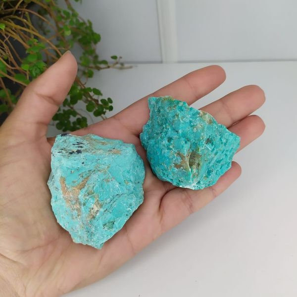 Rough Turquoise Natural Stones, Raw Turquoise Crystals)  Gemstone Stone Specimen - Healing Crystal and Stones -AAA High Quality