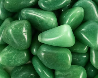 AAA Green Aventurine Tumbled Stones: Heart Chakra Healing Crystals