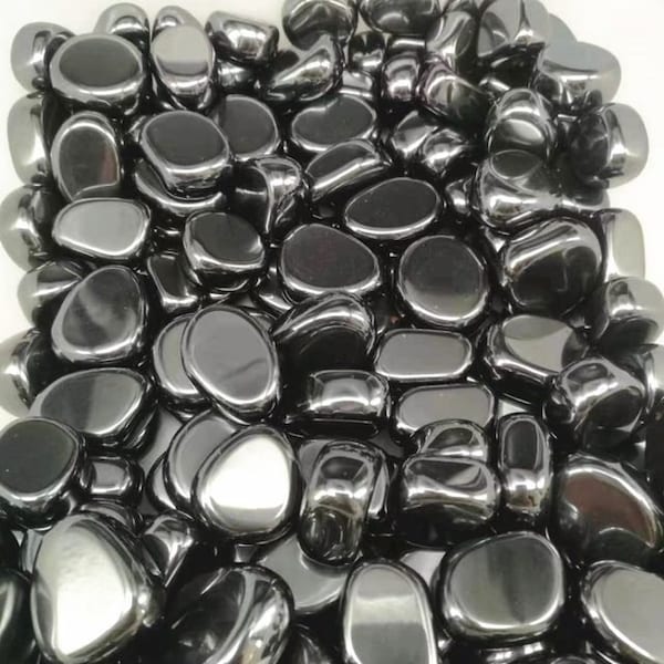 Hematite Tumbled Stones - Tumbled Polished Iron Stones Gemstones Crystals ("A" Grade), Tumbled Hematite, Hematite Crystals and Stones.