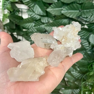 Natural Clear Quartz Cluster, Mini Clear Quartz Crystal Clusters, Points, Clear Quartz Cluster, Healing Crystals & Stones.