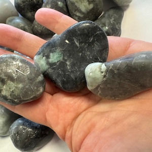 Polished Emerald Tumbled Stone • Natural Brazilian Emerald Crystal • Heart Chakra Healing Stone • May Birthstone • 0.75"–1.5"