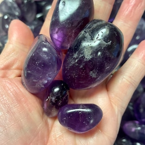 Amethyst Tumbled Stones, Healing Tumbled Amethyst, Gems and Crystals Stones, High-Quality Tumbled Stones, Stones Healing Crystals, Wholesale