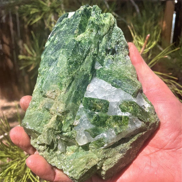 Diopside - NATURAL Chrome Diopside - Raw Diopside - Rough Diopiside-  Gemstone Stone Specimen - Healing Crystal and Stones -AAA High Quality