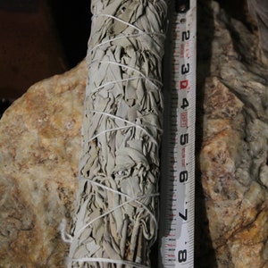 White Sage Jumbo Smudge Stick - 8-9. White Sage Smudge pièce Cleansing Healing Meditation 7 Chakra Peppermint White Sage Mix Rose.