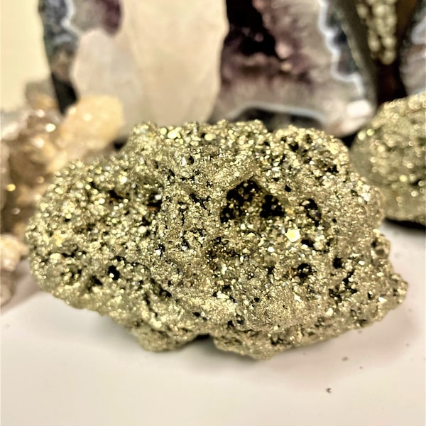 Natural Pyrite Specimen - Grade AAA - LARGE Pyrite Crystal Stone, Pyrite Stone, Healing Crystal & Stone, Pyrite Iron  Crystals