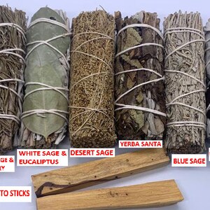 Set of 12 Sage Smudge Sticks Bundle | White Sage, Lavender, Rosemary, Eucalyptus & More | Purifying and Cleansing Ritual Kit