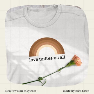 SVG | Liebe vereint uns alle | Racial Unity | T-Shirt | Cricut | Silhouette | Digitaler Download | Boho | Trendige | Vintage | Zitat