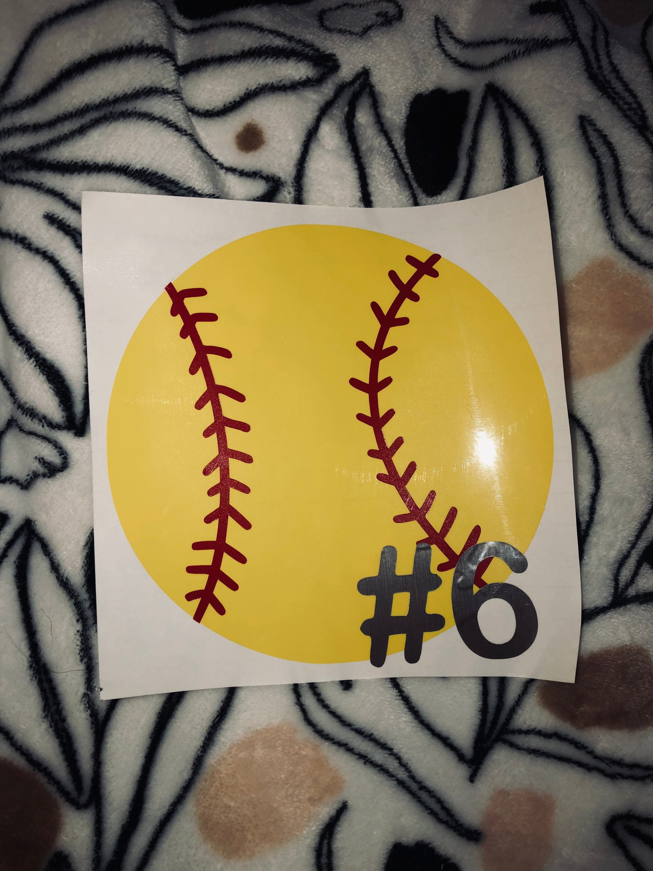 Softball/ Baseball Car Decal Etsy UK