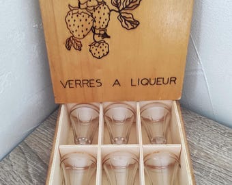 Ensemble de 6 verres à liqueur avec coffret