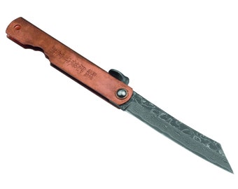 Higonokami Irogane Damascus pocket knife, Japan