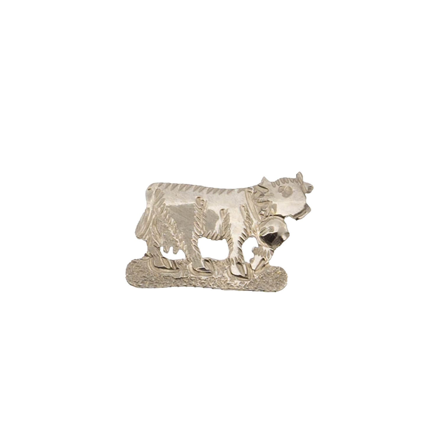 Original Appenzeller cow ear screw (Chüeli) white gold, right ear