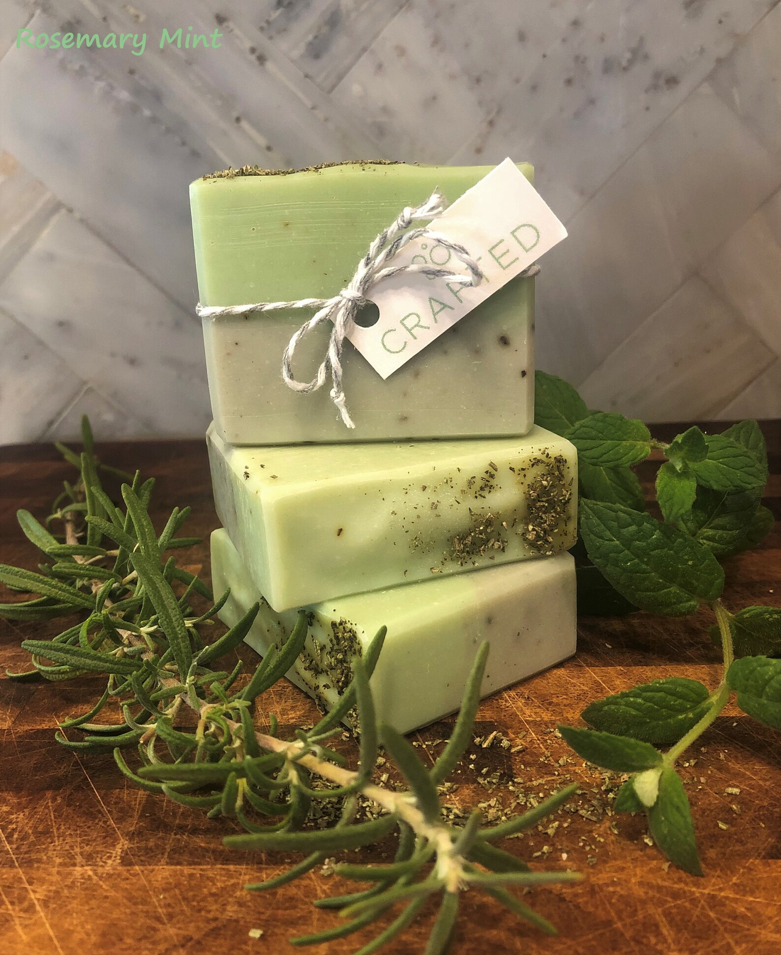 Rosemary Mint Soap Natural Soap Vegan Soap Green Soap Etsy