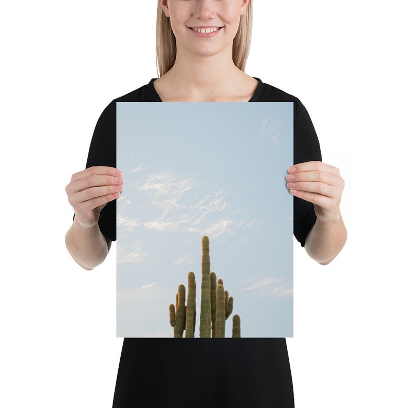 Eenzame Cactus Cactus Poster afbeelding 3