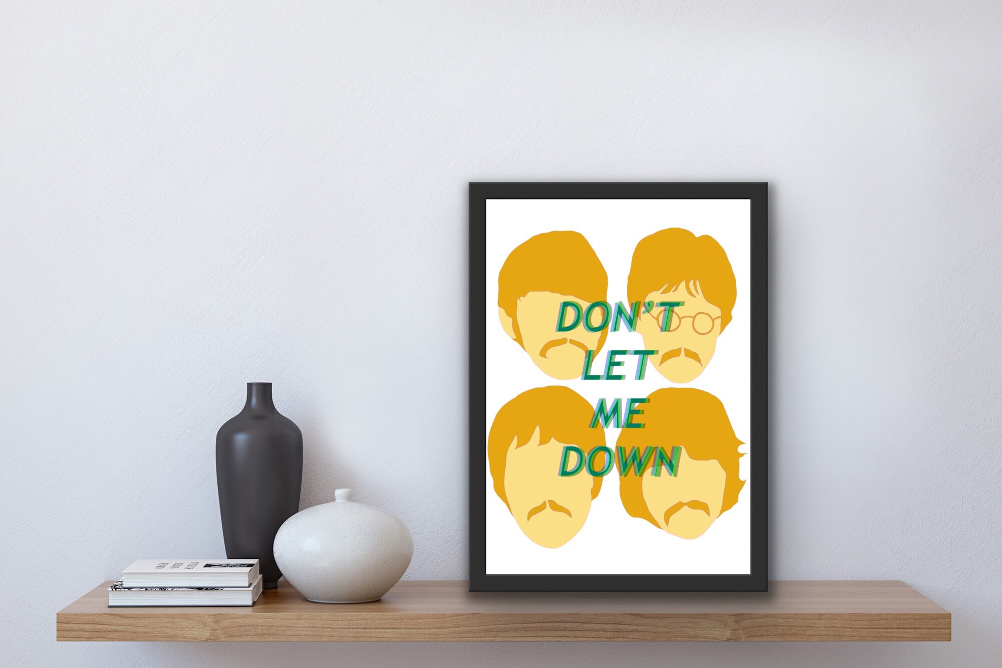 THE BEATLES Don't Let Me Down Lyrics Print | Etsy