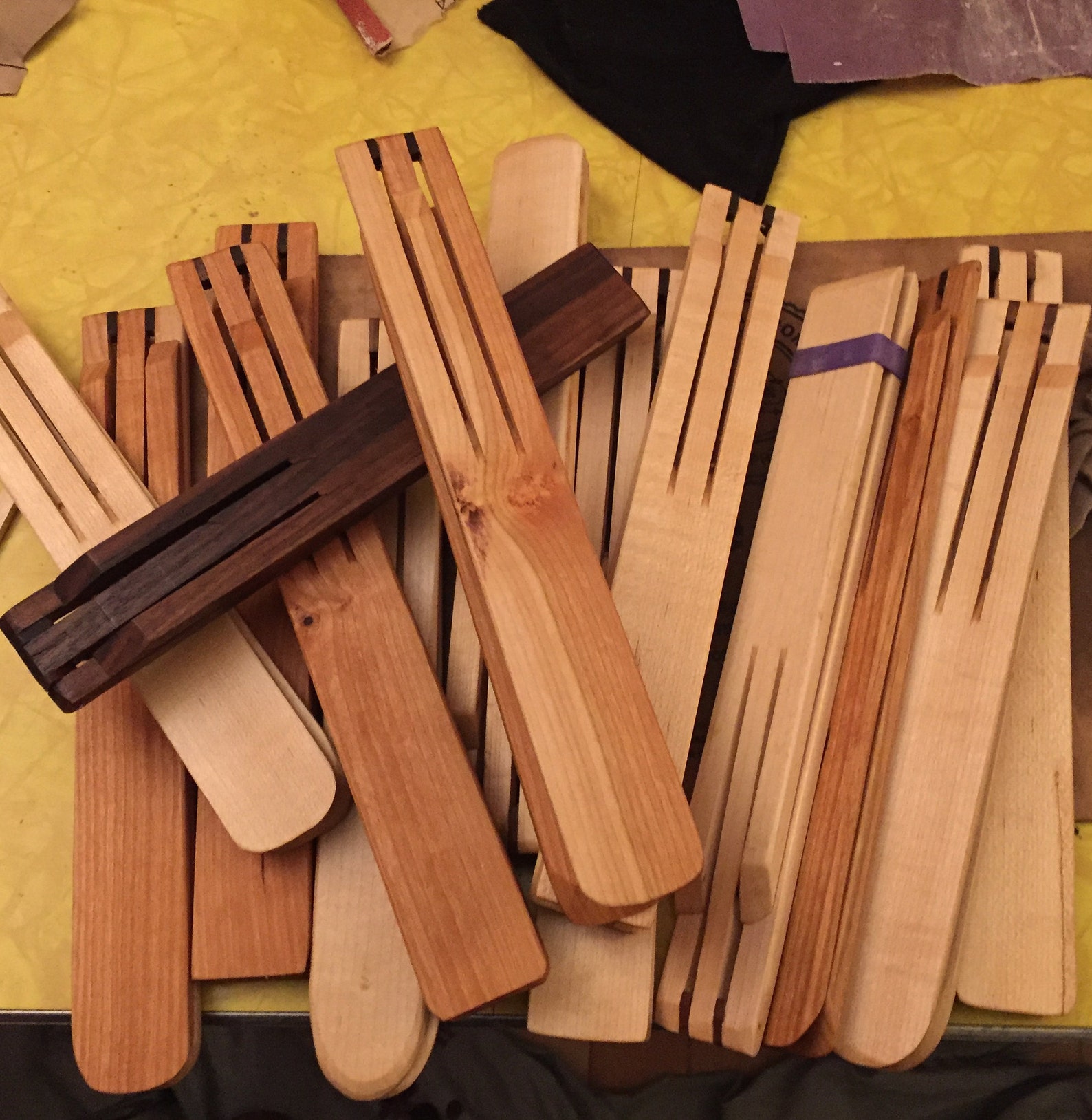 Wooden salad tongs Etsy