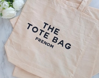 ENVOI RAPIDE  Tote bag personnalisés Inspi Marc Jacobs | Fourre tout+prénom | Sac coton | Shopping bag, cadeau | EVJF demoiselle d'honneur