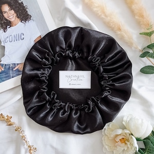 Bonnet réversible en satin | Foulard protecteur coiffure de nuit |Charlotte de nuit accessoires cheveux | Coiffure protectrice