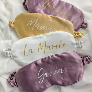 Kuschelige Satin-Schlafmaske | Augenklappe mit Individualisierung | Schlafaugenmaske | Geschenk für sie