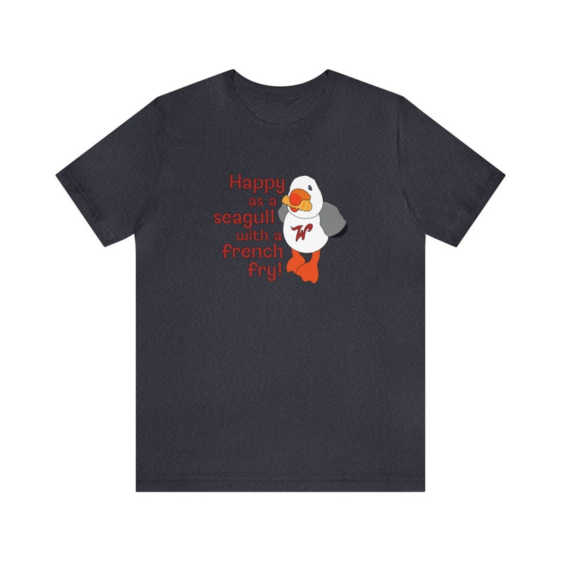 Happy as a Wildwood Seagull t-shirt | Seagull t-shirt | Wildwood t-shirt | Sunny the Seagull t-shirt | Seagull with a French Fry t-shirt image 3