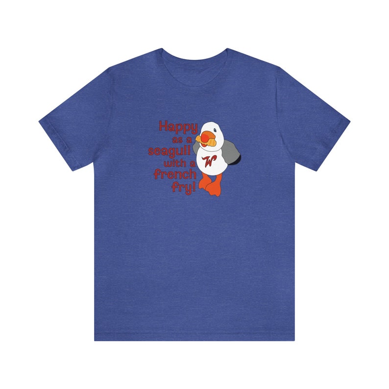 Happy as a Wildwood Seagull t-shirt | Seagull t-shirt | Wildwood t-shirt | Sunny the Seagull t-shirt | Seagull with a French Fry t-shirt image 4