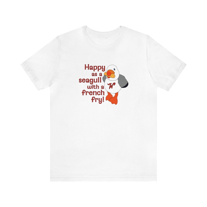 Happy as a Wildwood Seagull t-shirt | Seagull t-shirt | Wildwood t-shirt | Sunny the Seagull t-shirt | Seagull with a French Fry t-shirt image 7