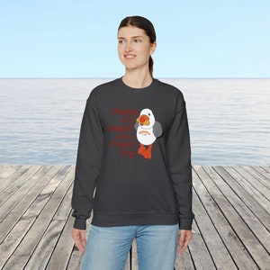 Happy as Sunny The Seagull with a French Fry Sweatshirt | Wildwood Sweatshirt | Seagull Sweatshirt image 6