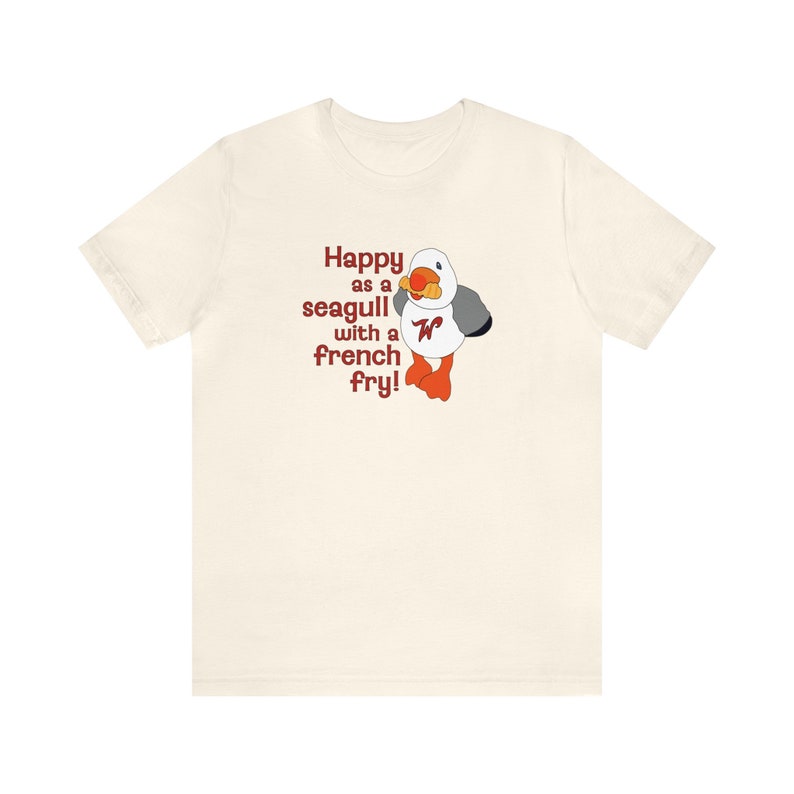 Happy as a Wildwood Seagull t-shirt | Seagull t-shirt | Wildwood t-shirt | Sunny the Seagull t-shirt | Seagull with a French Fry t-shirt image 5