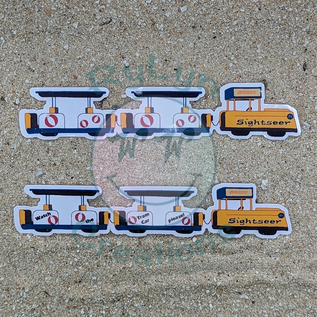 Wildwood Tram Car | Waterproof Vinyl Sticker - Etsy