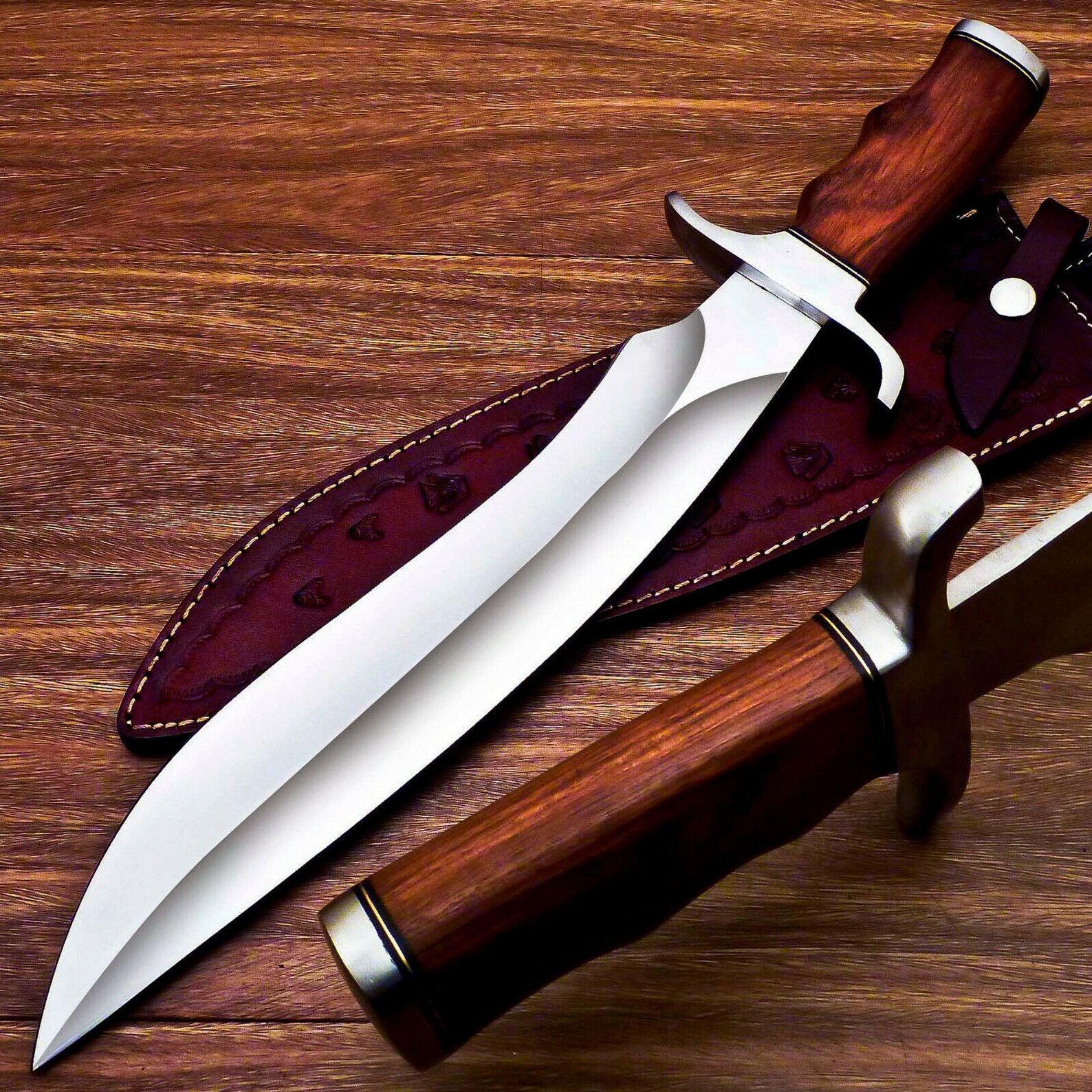 Beautiful Custom Handmade D2 Steel Bowie Knife Natural Etsy