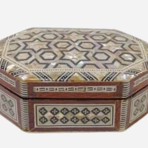 Mother Of Pearl Inlaid Jewelry Box HandMade From Egypt!