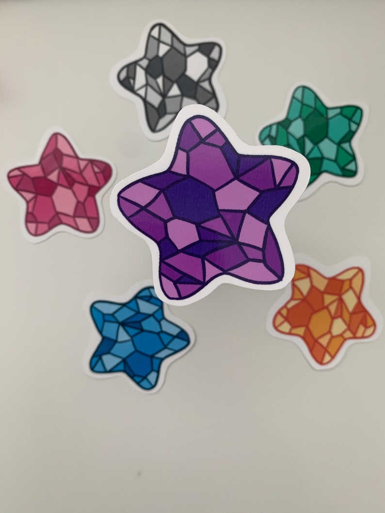 Rainbow Star Mosaic Sticker Pack