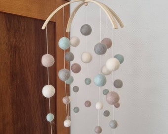 Felt ball mobile, felt mobile, baby mobile, 1273440