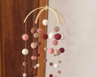 Mobile made of felt balls, felt mobile, baby mobile 19133435