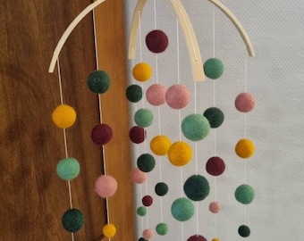 Felt ball mobile, felt mobile, mobile, baby mobile 59133033