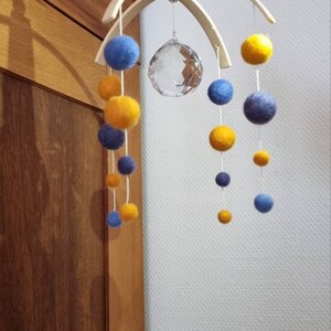 Suncatcher, light catcher, mobile, sun catcher, felt mobile image 4