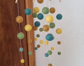 Baby mobile, Felt ball mobile, Felt mobile, Mobile 342631