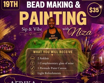 Bead Making Painting Event Flyer Template (Digital Download)