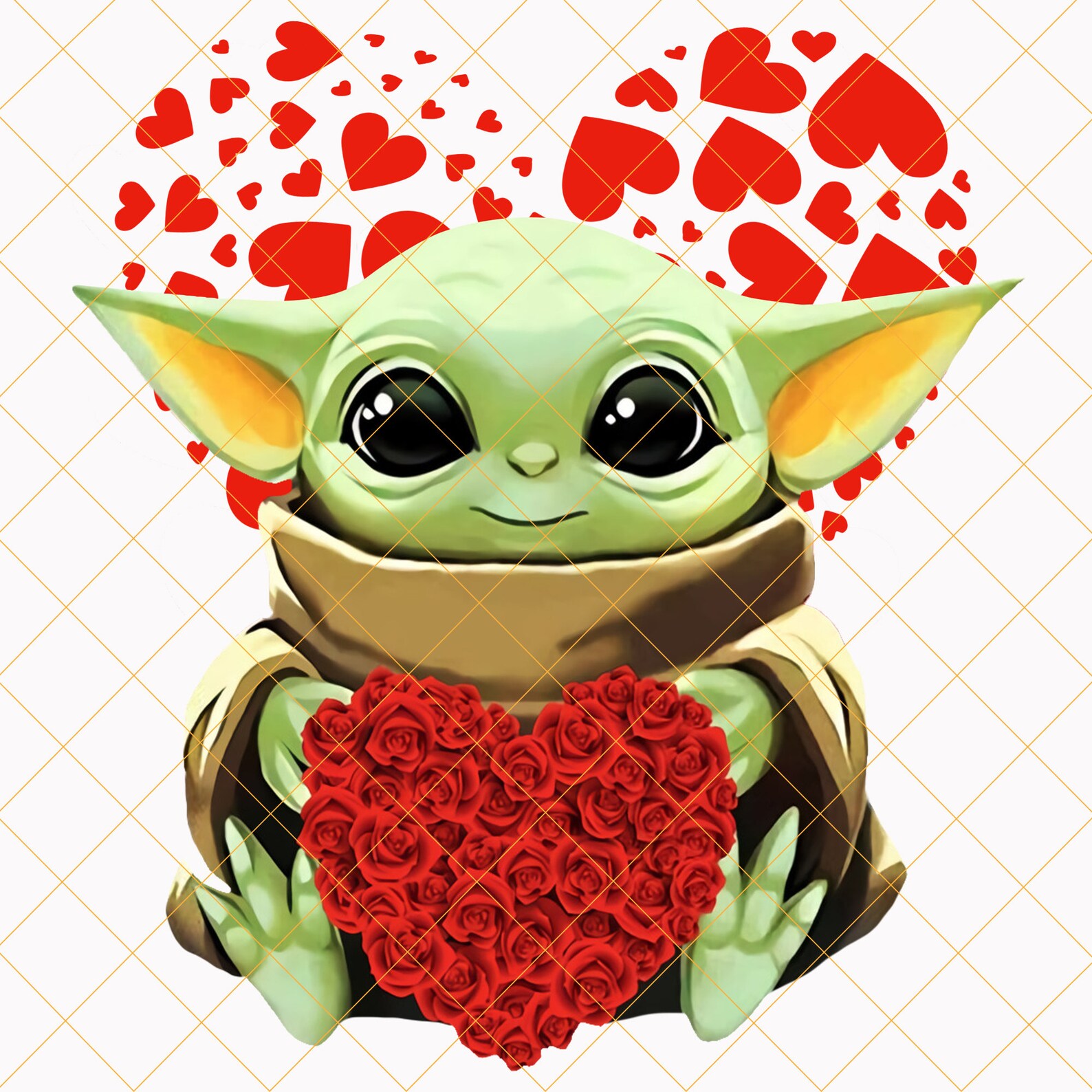 Baby Yoda One For Me Baby Yoda With Heart Star Wars Etsy