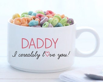 Personalized Cereal Bowl | I Cerealsly Love You | Valentine's Day Gift | Gift For Him | Husband Gift | Gift For Dad | Gift For Grandpa Gifts