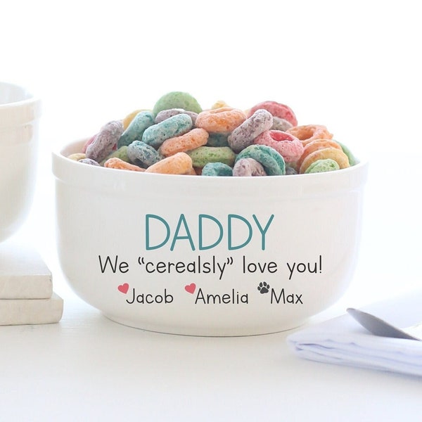 Father's Day Gift | Gift For Dad | Dad Gift | Cereal Bowl | Personalized Cereal Bowl | Father's Day | Dad Gifts | Gifts For Men | Gifts