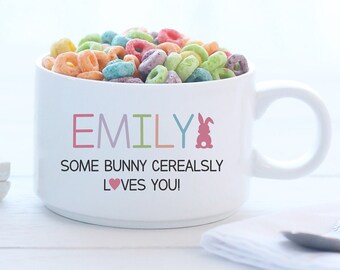 Personalized Cereal Bowl | Easter Basket | Easter Gift | Easter Basket Filler | Personalized Gift | Gift For Kids | Gift For Teen | Gifts