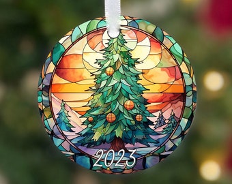 Stained Glass Christmas Ornament, Christmas Ornament 2023, New House Christmas Ornament, Family Christmas Ornament, First Christmas Ornament