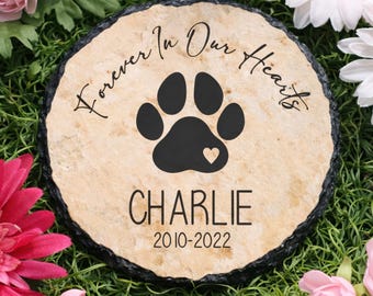 Custom Dog Memorial Stone, Pet Grave Marker, Personalized Sympathy Gift