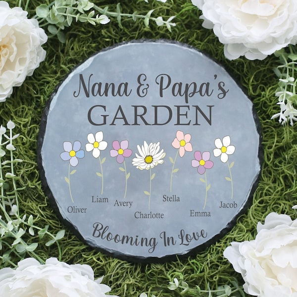 Personalized Garden Stone | Father's Day Gift | Personalized Gift | Grandparents Gift | Grandpa Gift | Gift For Grandpa | Gifts | Dad Gift