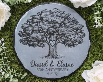 Personalized Anniversary Slate Stone: Custom Couple Keepsake