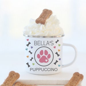 Pup Cup, Puppuccino Mug, Pup Cup Mug, Personalized Dog Birthday Gift, Puppy Birthday Decor, Dogs First Christmas Gift, Dogs First Birthday